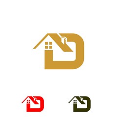 Real Estate and construction vector logo design template. letter D logo concept. Buildings abstract concept icon.