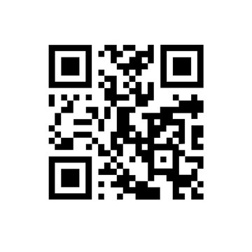 QR code on white isolated background.