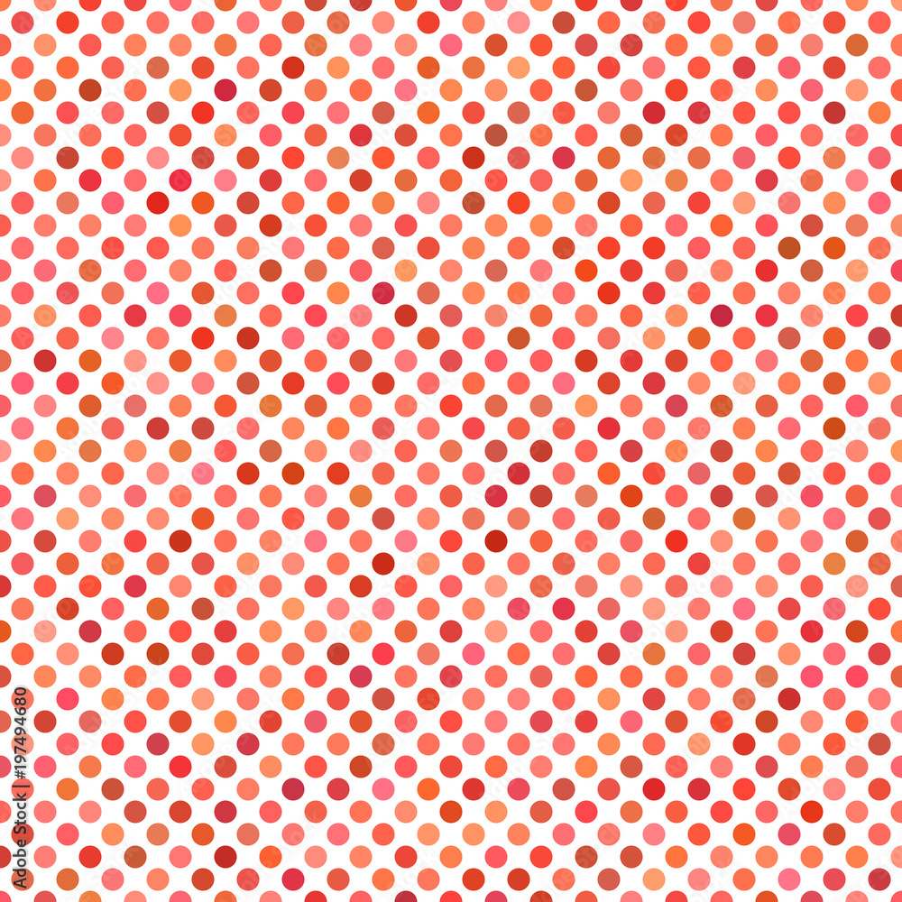 Poster colored dot pattern background - geometrical vector graphic design from red circles