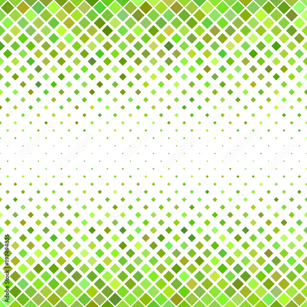 Aufkleber Abstract diagonal square pattern background - geometric vector graphic design from green squares