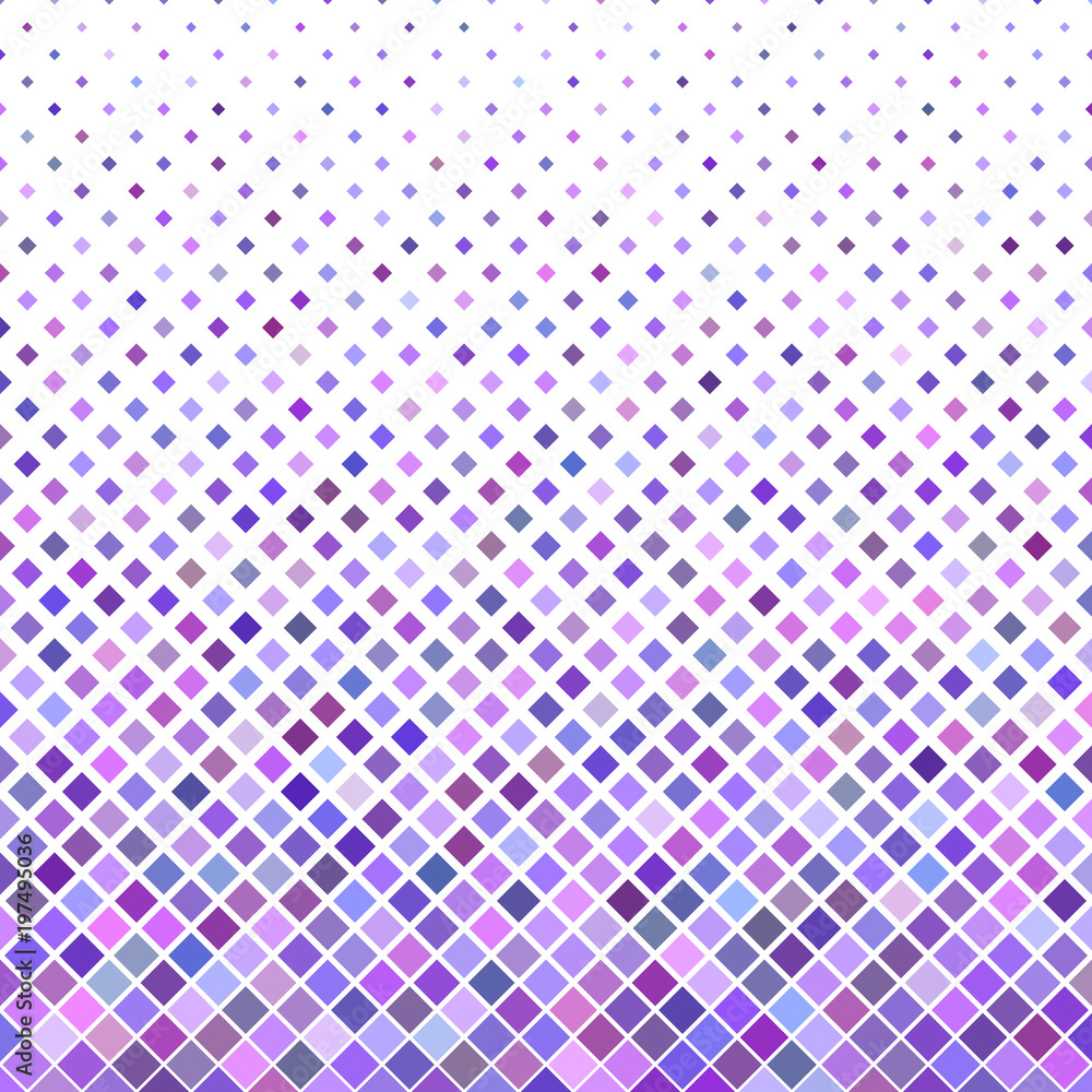 Poster colored abstract diagonal square pattern background - geometric vector design from purple squares