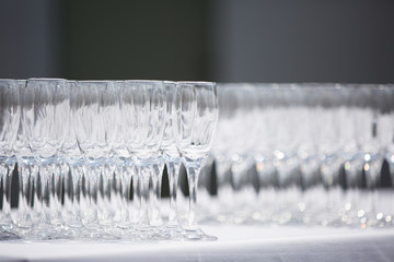 Empty Champagne Flutes