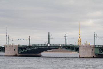 The Palace bridge/ The Palace bridge, Saint Petersburg, Russia