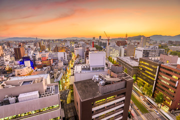 Obraz premium Kumamoto City, Japan Skyline