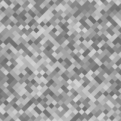 Abstract square pattern background - geometrical vector graphic design from diagonal squares in grey tones