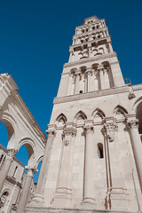 Fototapeta premium Exterior facade of public landmark Diocletian's Palace, Split, Croatia.