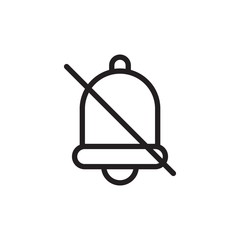 disable alarm, remove alarm outlined vector icon. Modern simple isolated sign. Pixel perfect vector  illustration for logo, website, mobile app and other designs