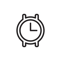 watch, clock outlined vector icon. Modern simple isolated sign. Pixel perfect vector  illustration for logo, website, mobile app and other designs