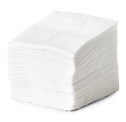 Stack of napkins isolated on white