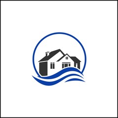 beach house logo vector