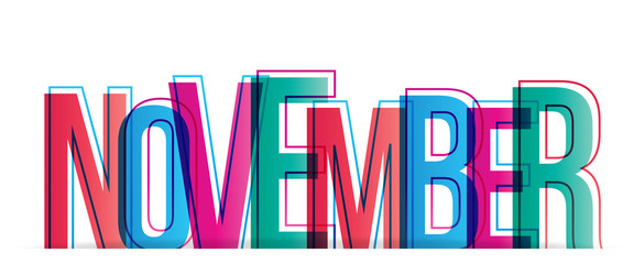 NOVEMBER Vector Letters Icon