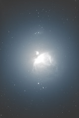 Milky Way stars photographed through a telescope.