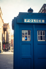Vintage Blue British Police Box