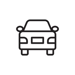 moving car, moving jeep car outlined vector icon. Modern simple isolated sign. Pixel perfect vector  illustration for logo, website, mobile app and other designs