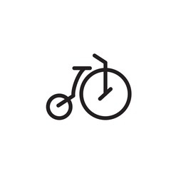 circus bicycle, retro bike outlined vector icon. Modern simple isolated sign. Pixel perfect vector  illustration for logo, website, mobile app and other designs