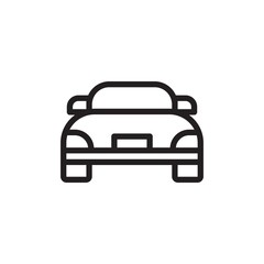 Obraz na płótnie Canvas sports car outlined vector icon. Modern simple isolated sign. Pixel perfect vector illustration for logo, website, mobile app and other designs