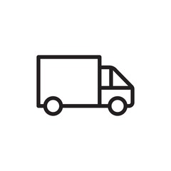 truck, delivery ship outlined vector icon. Modern simple isolated sign. Pixel perfect vector  illustration for logo, website, mobile app and other designs