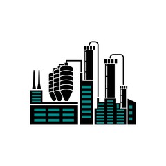Obraz premium Industrial plant icon