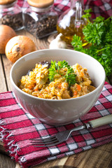Risotto with vegetables.