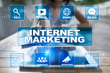 Internet marketing concept. SEO. Business and technology.