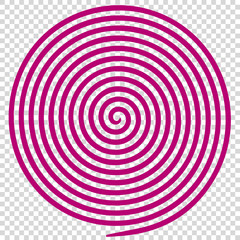 Purple round abstract vortex hypnotic spiral.
