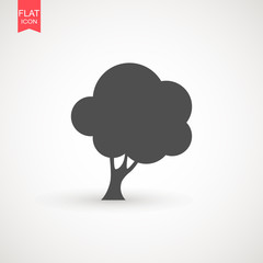 Tree icon vector illustration in trendy flat style isolated on white background. Tree symbol for your web site design, logo, app, UI. Vector illustration, EPS10