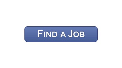 Find a job web interface button violet color, employment advertisement online