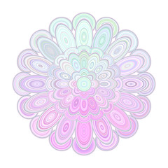 Abstract floral mandala art - vector digital graphic design for Valentine's day
