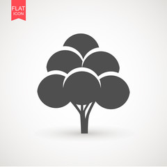 Tree icon vector illustration in trendy flat style isolated on white background. Tree symbol for your web site design, logo, app, UI. Vector illustration, EPS10