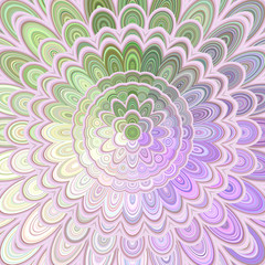 Multicolored abstract flower mandala background - vector digital art graphic design