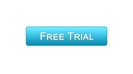Free trial web interface button blue color, application advertising, software
