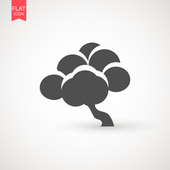 Tree icon vector illustration in trendy flat style isolated on white background. Tree symbol for your web site design, logo, app, UI. Vector illustration, EPS10