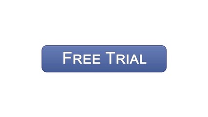 Free trial web interface button violet color, application advertising, software