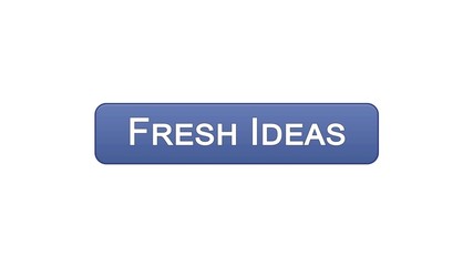 Fresh ideas web interface button violet color, business brainstorm, creativity