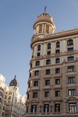 Fototapeta na wymiar Classic buildings in the capital of Spain, Madrid.