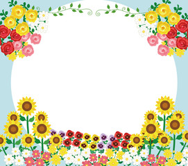 花のフレーム素材