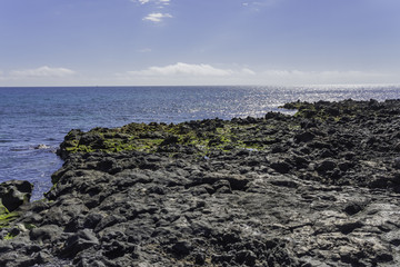 Beautiful landscape near sea in Fuerteventura spain