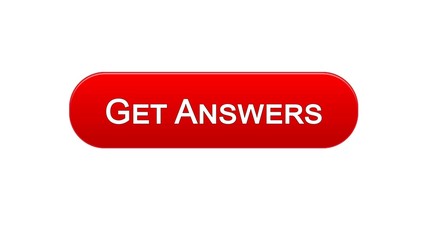 Get answers web interface button red color, online consultation, site design