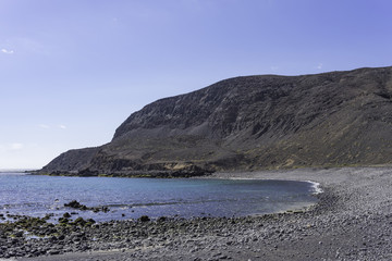 Beautiful landscape near sea in Fuerteventura spain