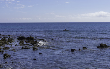 Obraz premium Beautiful landscape near sea in Fuerteventura spain