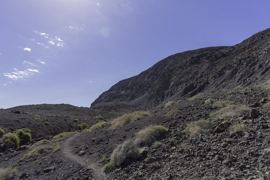 Beautiful landscape near sea in Fuerteventura spain