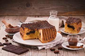 Chocolate cake. 