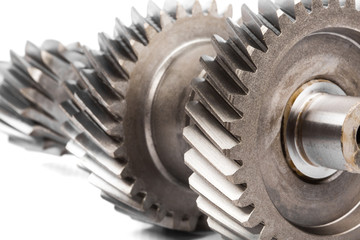 Transmission gears , isolated on a white background