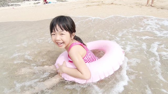cute girl on the beach