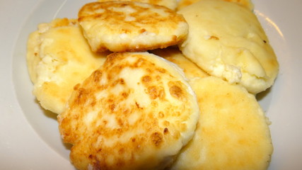 Baked curd cheese cakes.