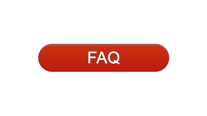 FAQ web interface button wine red color, customer assistance, online support