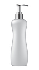 Cosmetic bottle on white background