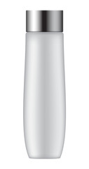 Cosmetic bottle on white background