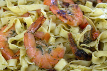 tagliatelles aux crevettes