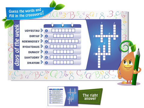 Day Of The Week Crossword